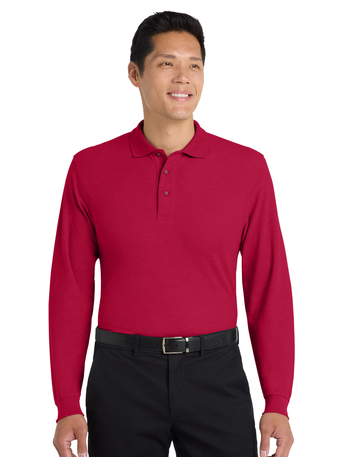 Men's Long Sleeve Polo - K500LS - Red