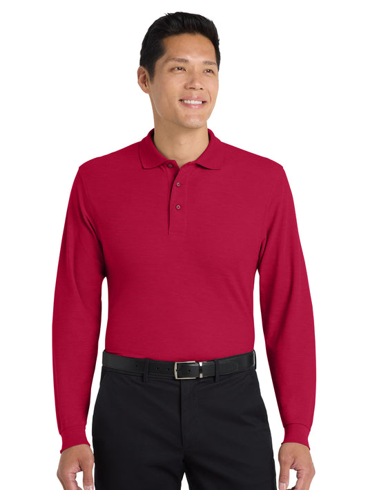 Men's Long Sleeve Polo - K500LS - Red