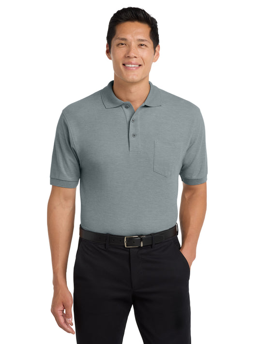 Men's Silk Touch Polo with Pocket - K500P - Cool Grey