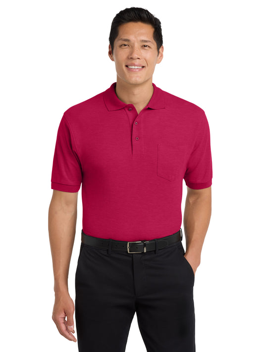 Men's Silk Touch Polo with Pocket - K500P - Red