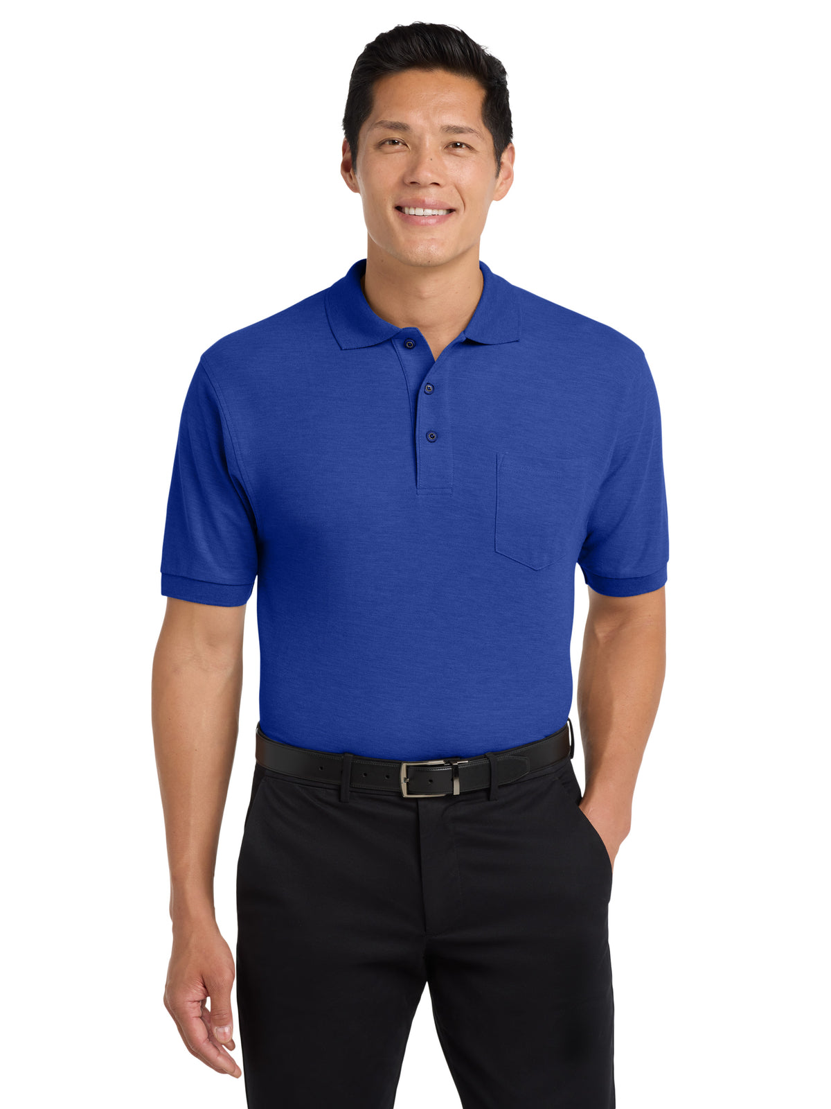 Men's Silk Touch Polo with Pocket - K500P - Royal