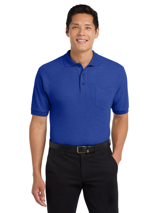 Men's Silk Touch Polo with Pocket - K500P - Royal