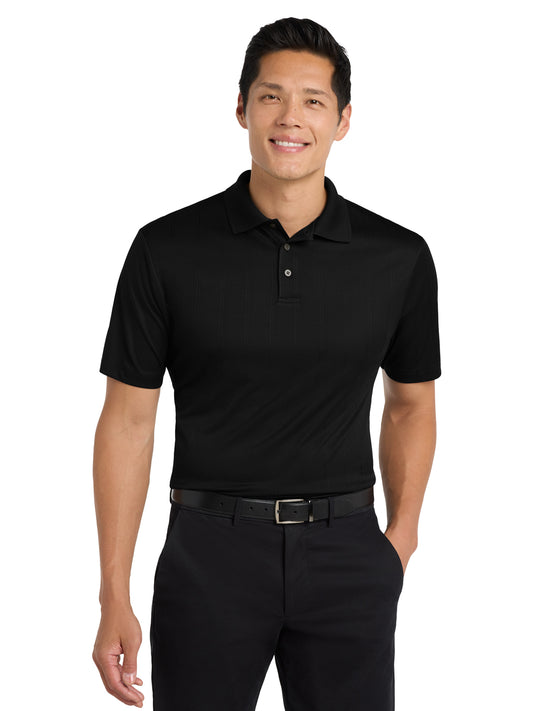 Men's Fine Jacquard Polo - K528 - Black