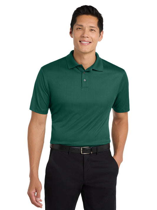 Men's Fine Jacquard Polo - K528 - Green Glen