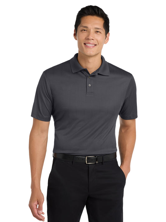 Men's Fine Jacquard Polo - K528 - Grey Smoke