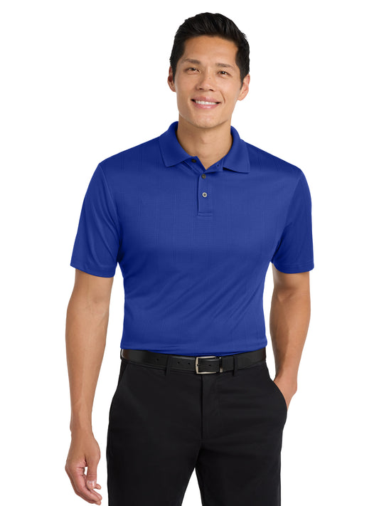 Men's Fine Jacquard Polo - K528 - Hyper Blue