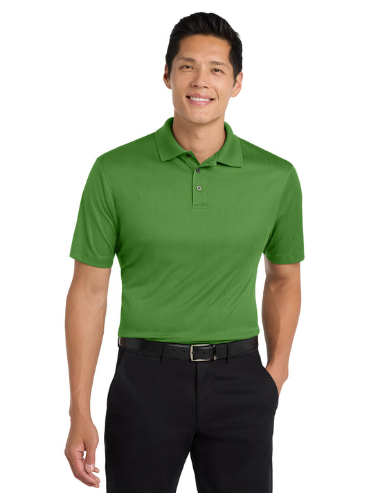 Men's Fine Jacquard Polo - K528 - Vine Green