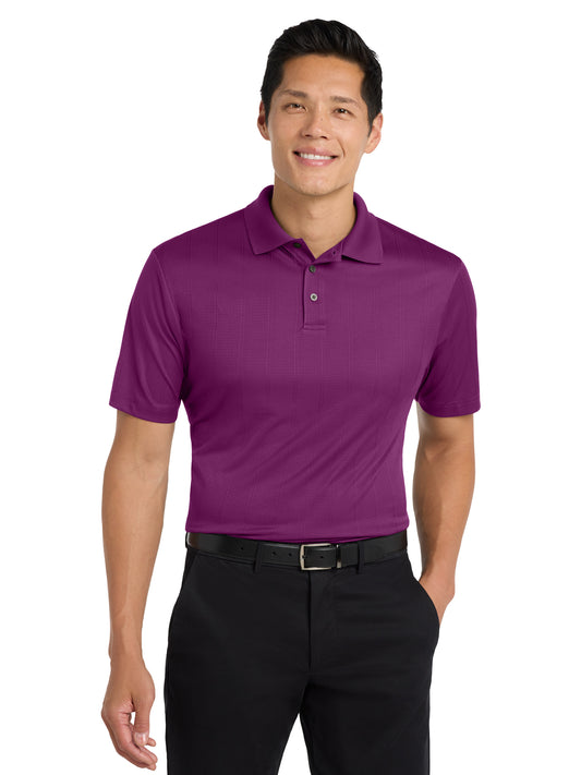 Men's Fine Jacquard Polo - K528 - Violet Purple