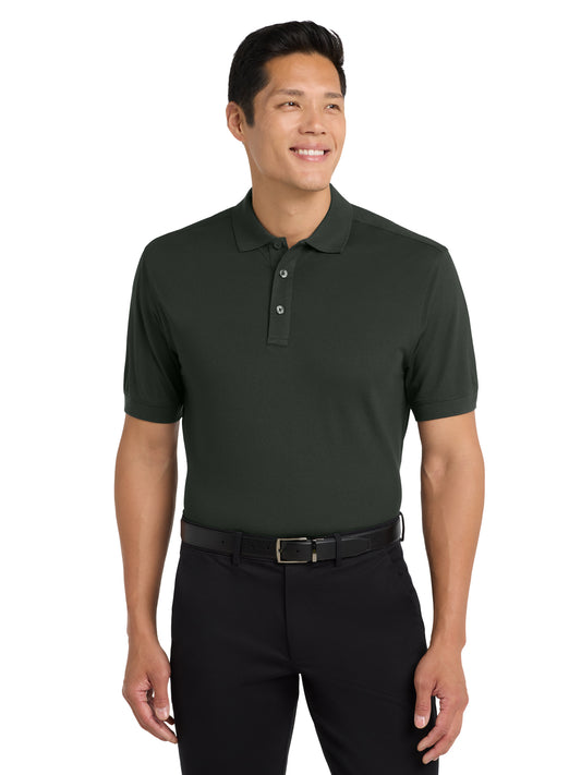 Men's Stretch Pique Polo - K555 - Grey Smoke