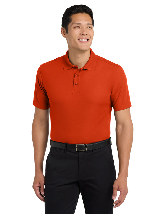 Men's Pocketless Dry Zone Grid Polo - K572 - Autumn Orange