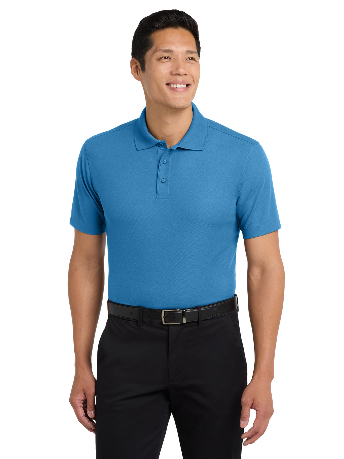 Men's Pocketless Dry Zone Grid Polo - K572 - Celadon Blue