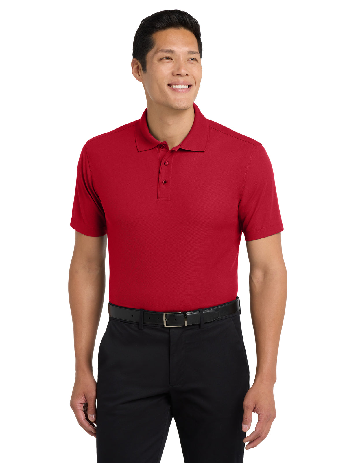 Men's Pocketless Dry Zone Grid Polo - K572 - Engine Red