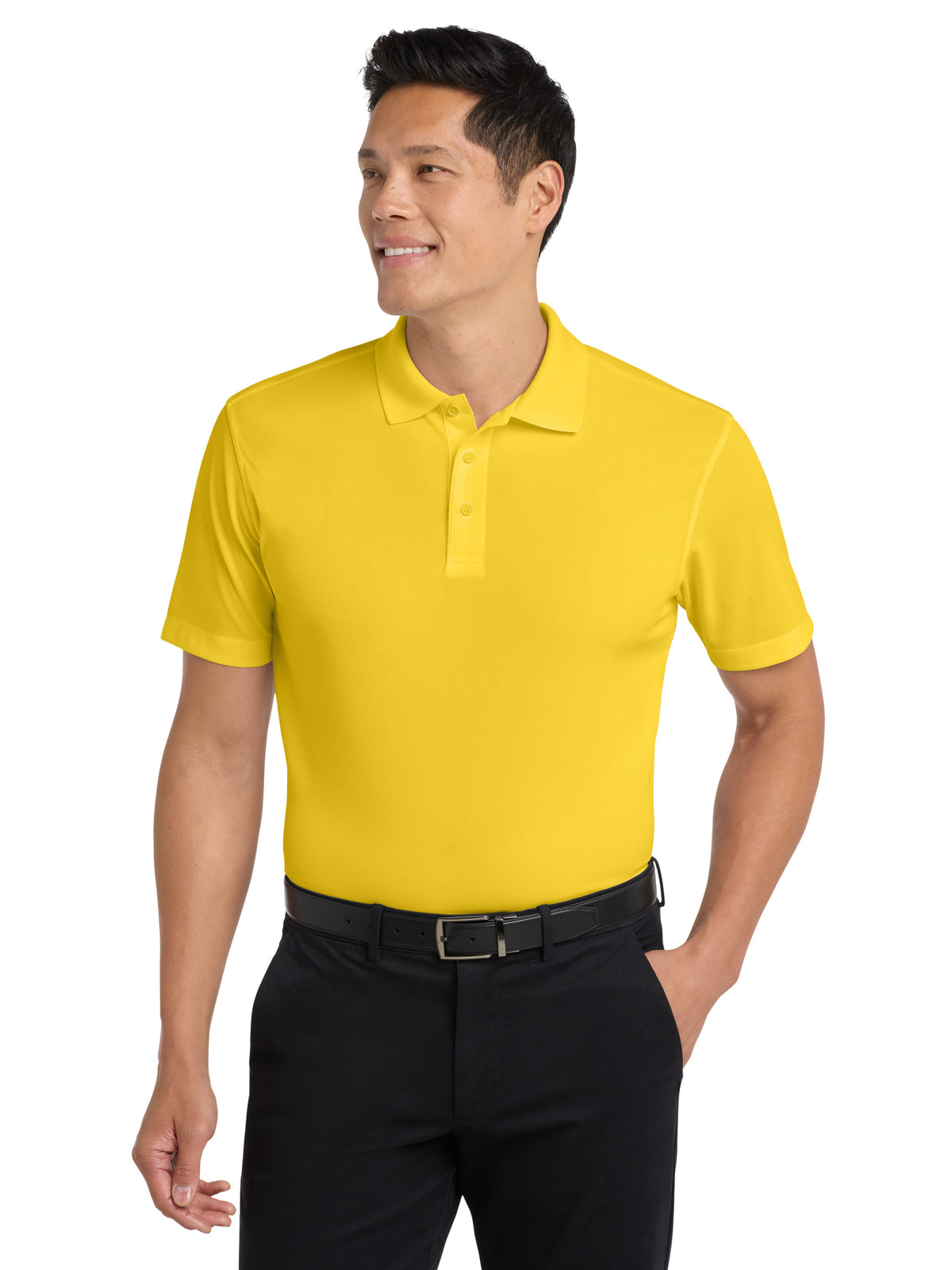 Men's Pocketless Dry Zone Grid Polo - K572 - Yellow