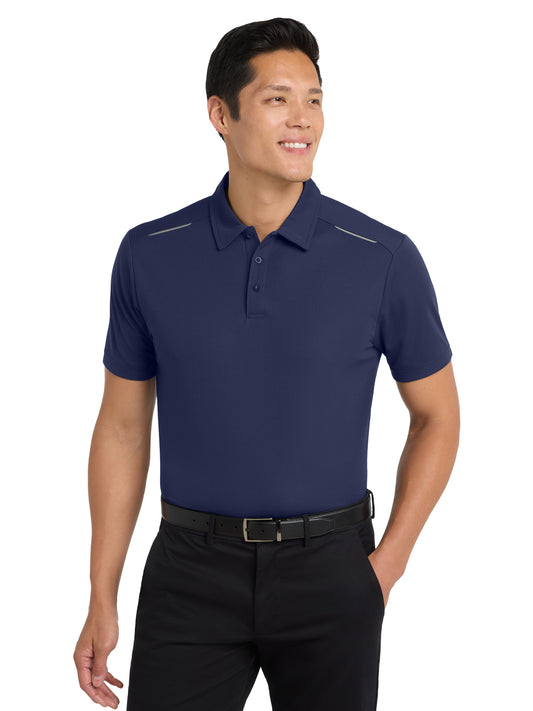 Men's Pinpoint Mesh Polo Shirt - K580 - True Navy