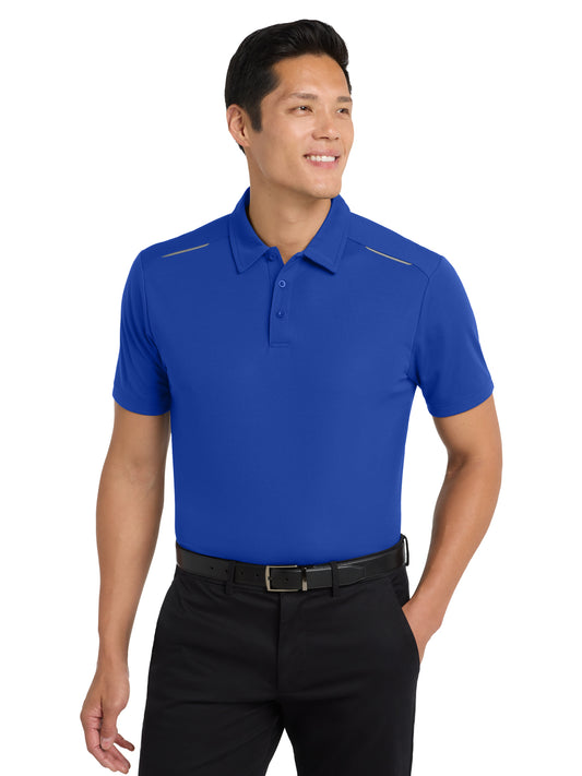 Men's Pinpoint Mesh Polo Shirt - K580 - True Royal