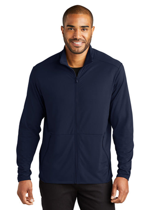 Men's 2-Pocket Stretch Fleece Full-Zip Jacket - K595 - Navy