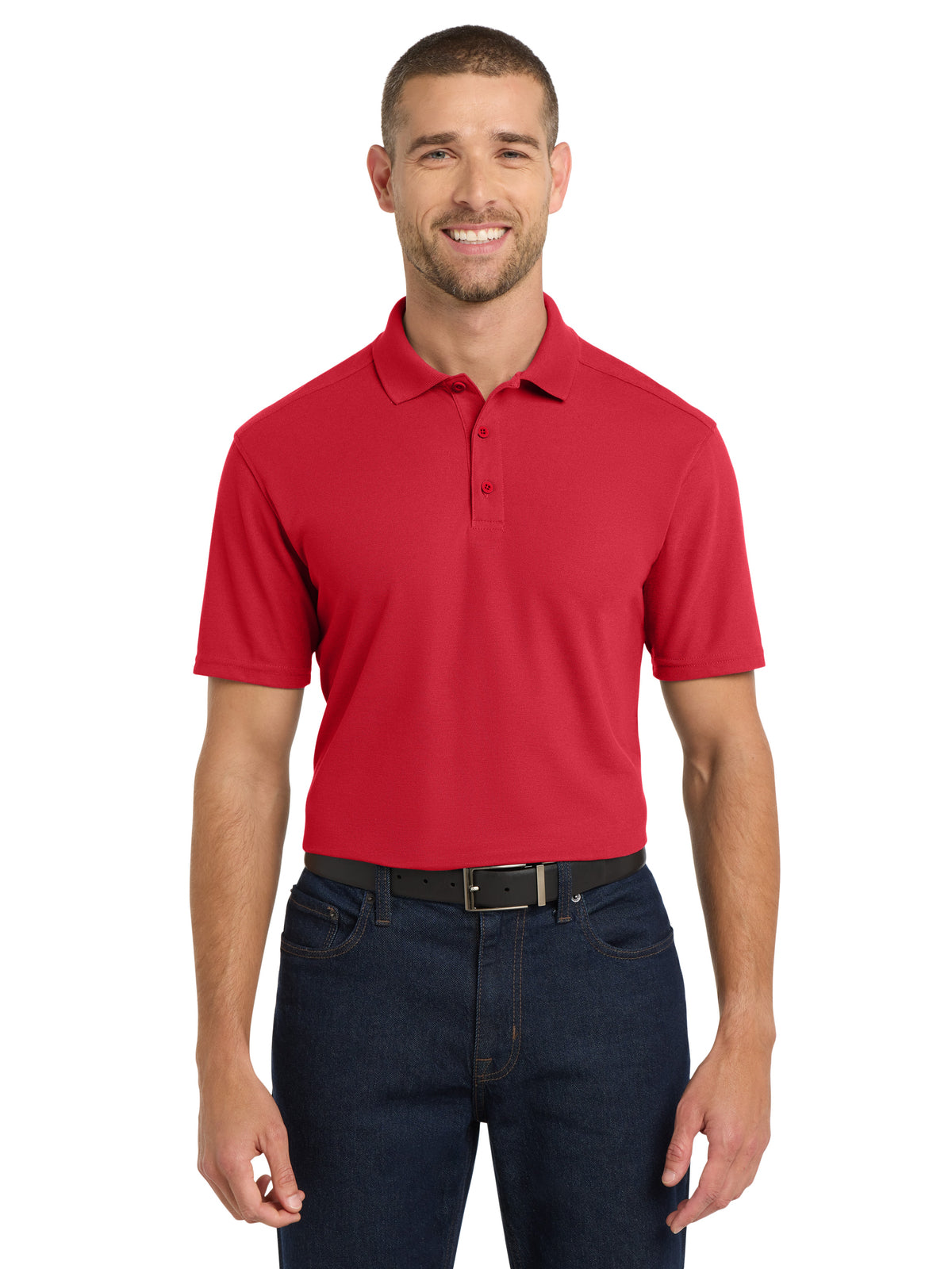 Men's Pocketless EZPerfomance Pique Polo - K600 - Apple Red