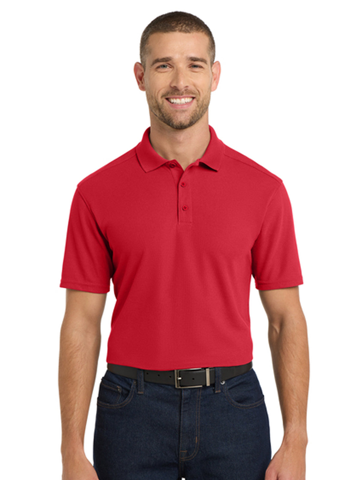 Men's Pocketless EZPerfomance Pique Polo - K600 - Apple Red