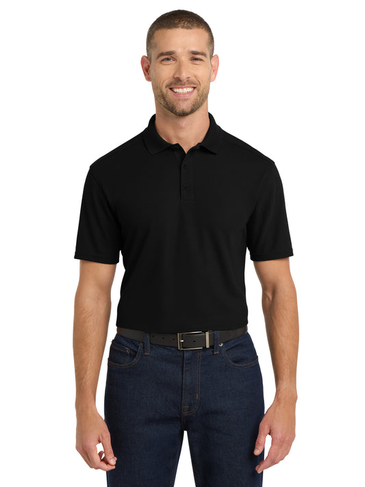 Men's Pocketless EZPerfomance Pique Polo - K600 - Black