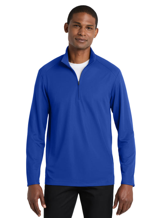Men's Pinpoint Mesh Half-Zip Pullover - K806 - True Royal