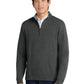 Men's 1/4 Zip Sweatshirt - K807 - Charcoal Heather/Medium Heather Grey
