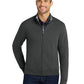 Men's Full Zip Jacket - K809 - Charcoal Heather/Medium Heather Grey