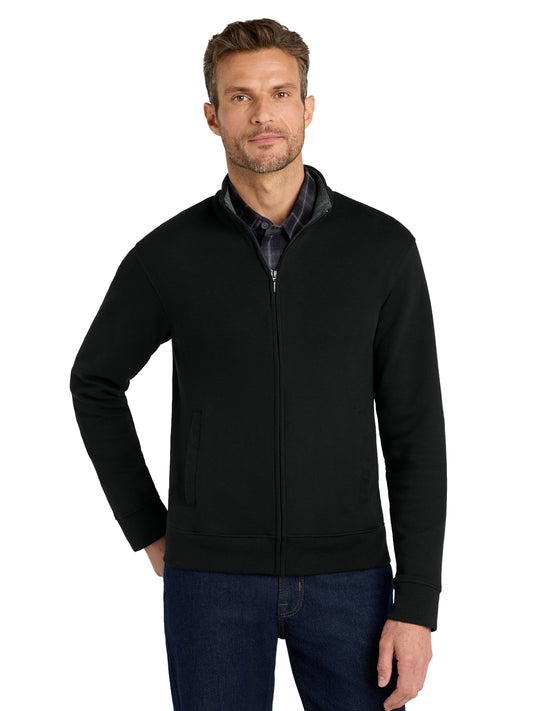 Men's Full Zip Jacket - K809 - Deep Black/Charcoal Heather