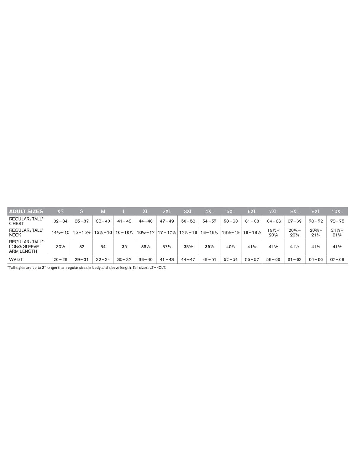 SIZECHART