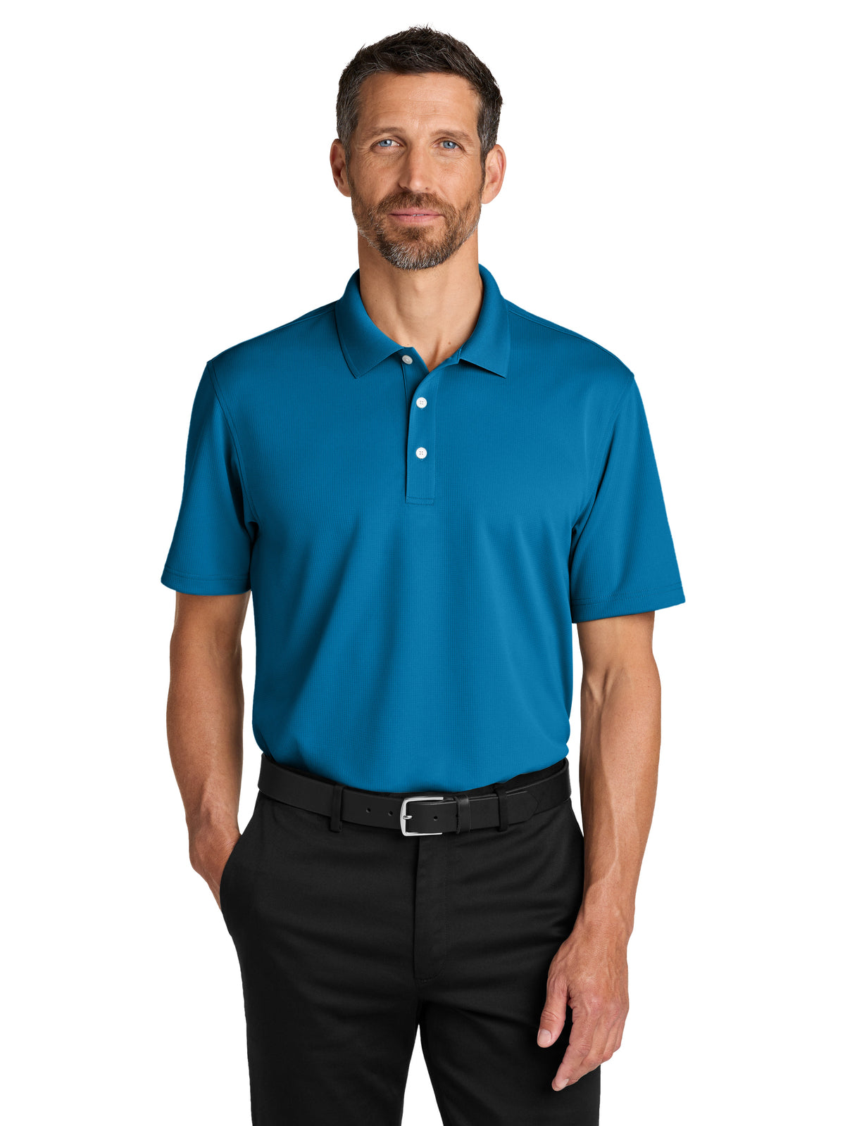 Men's Dry Zone Stain-Release Grid Polo - K845 - Imperial Blue
