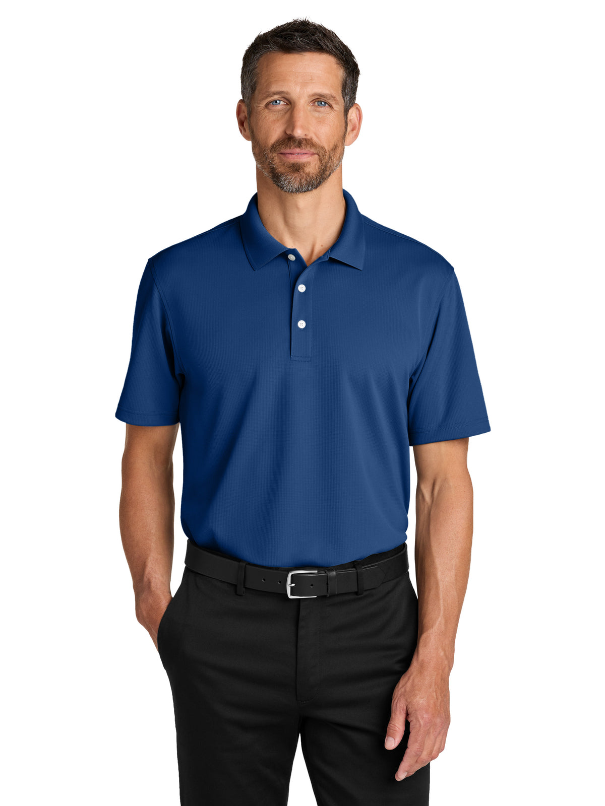 Men's Dry Zone Stain-Release Grid Polo - K845 - Royal