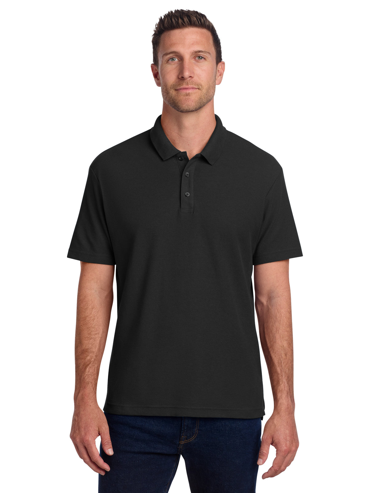 Men's C-FREE Cotton Blend Pique Polo - K867 - Black