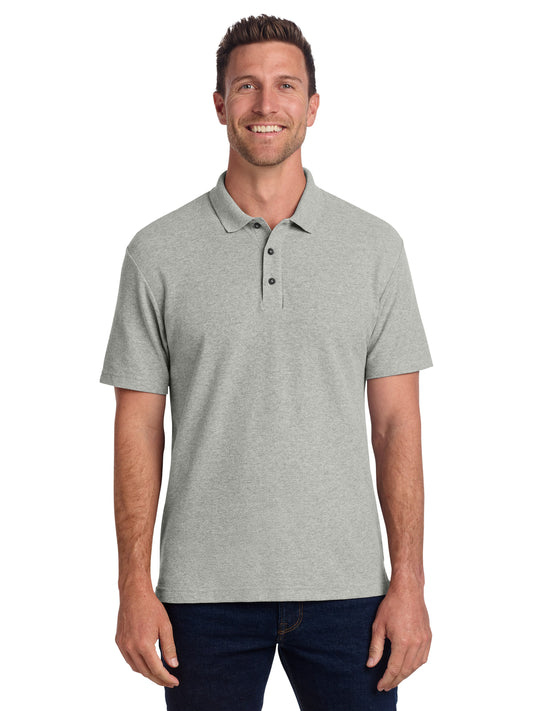 Men's C-FREE Cotton Blend Pique Polo - K867 - Deep Smoke Heather
