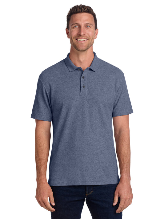 Men's C-FREE Cotton Blend Pique Polo - K867 - Navy Heather
