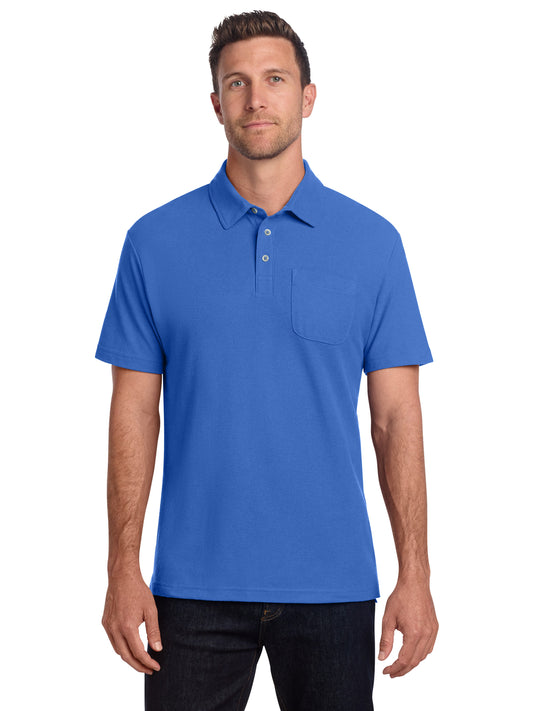 Men's C-FREE Cotton Blend Pique Pocket Polo - K868 - True Blue