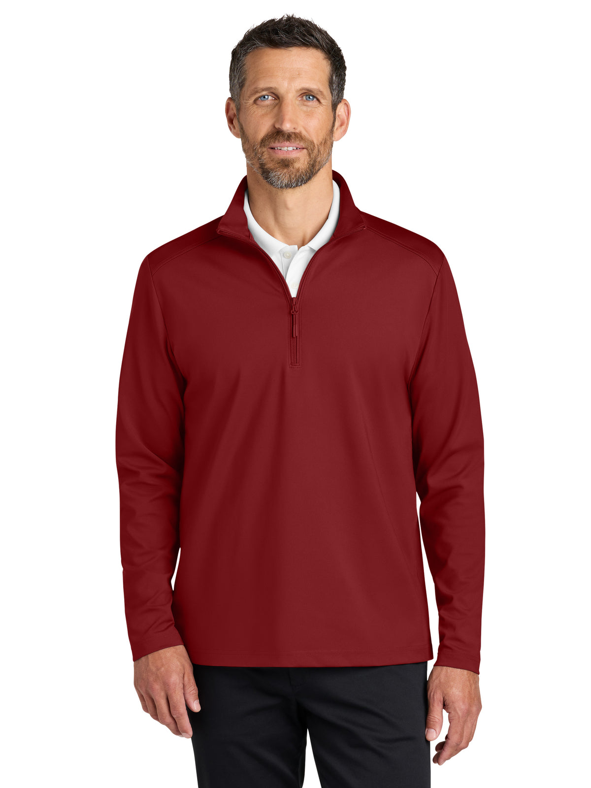 Men's C-FREE Double Knit 1/4-Zip Sweatshirt - K880 - Rich Red