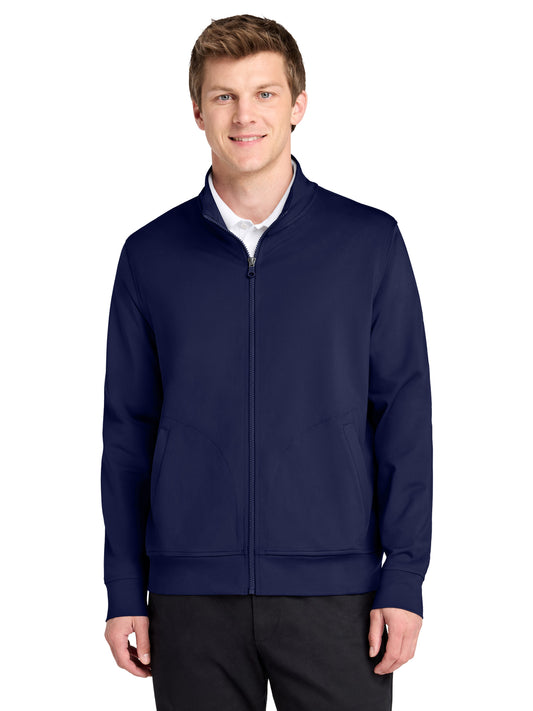 Men's 2-Pocket Double Knit Full-Zip Jacket - K881 - True Navy