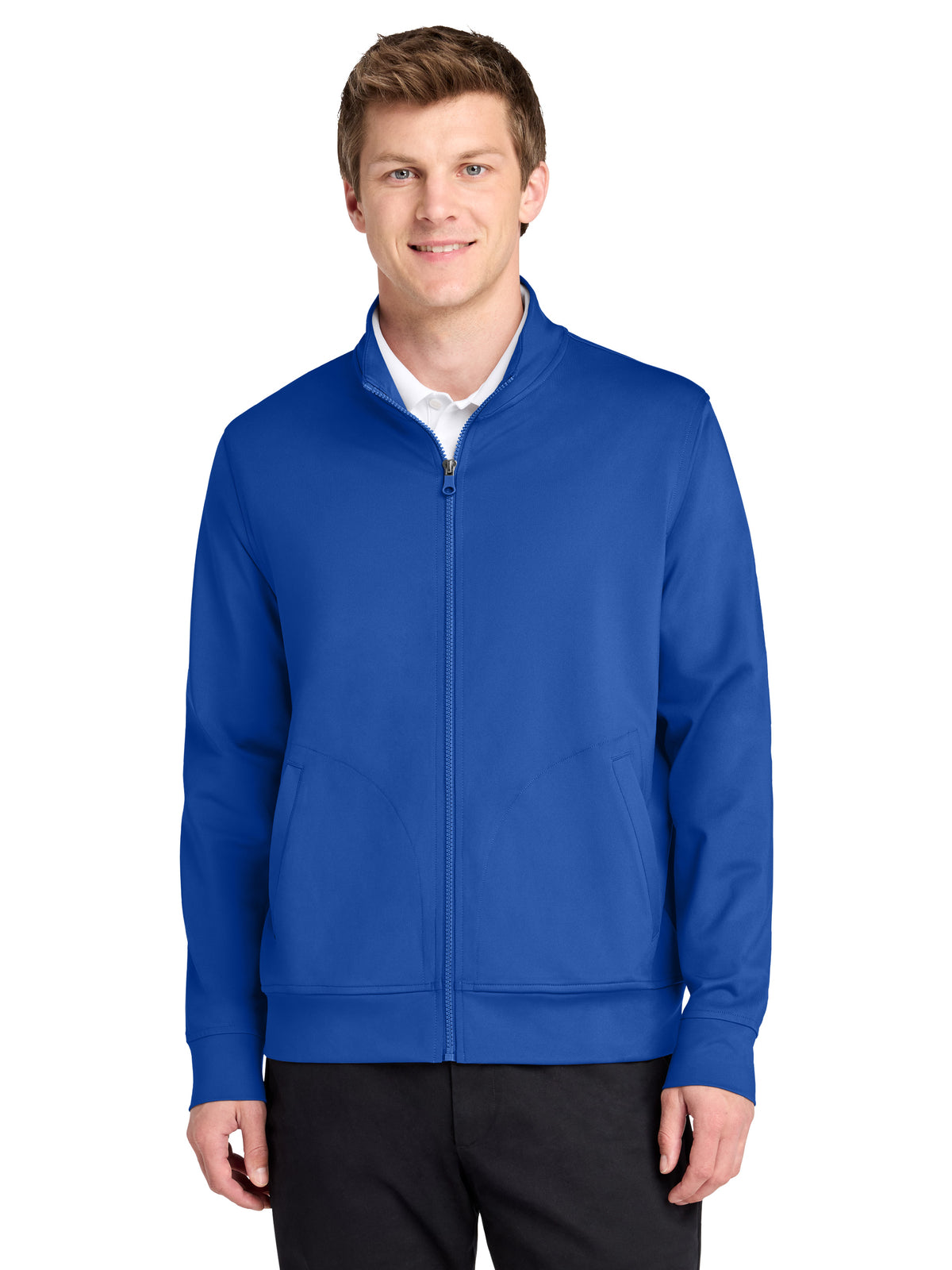 Men's 2-Pocket Double Knit Full-Zip Jacket - K881 - True Royal