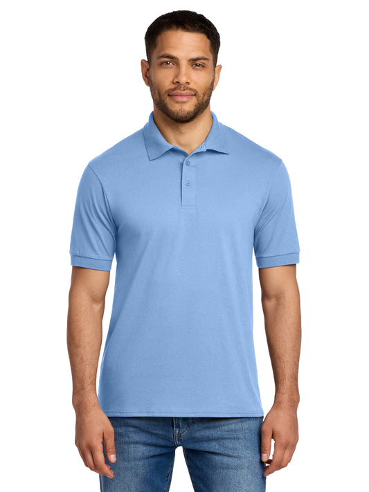 Men's Pocketless Jersey Knit Polo - KP55 - Light Blue
