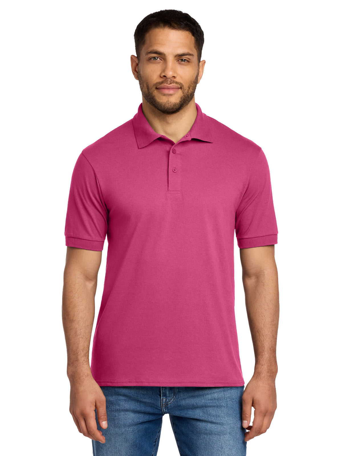 Men's Pocketless Jersey Knit Polo - KP55 - Sangria