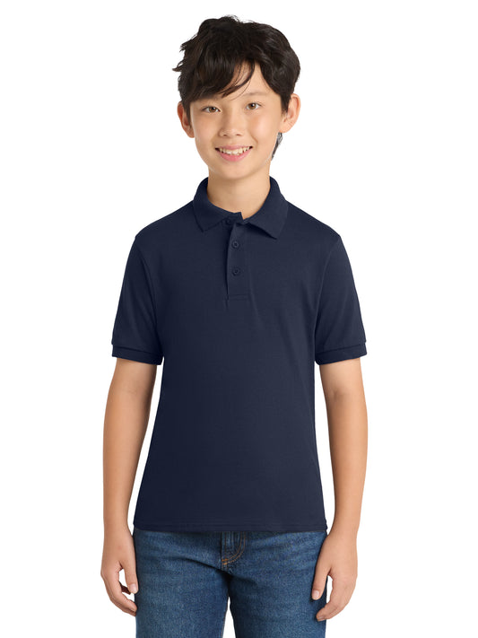 Youth Core Blend Jersey Knit Polo - KP55Y - Deep Navy