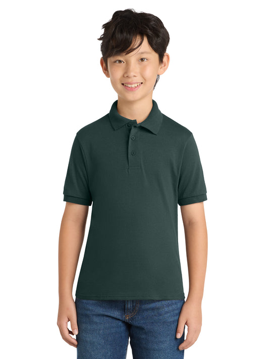 Youth Core Blend Jersey Knit Polo - KP55Y - Dark Green