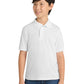 Youth Core Blend Jersey Knit Polo - KP55Y - White