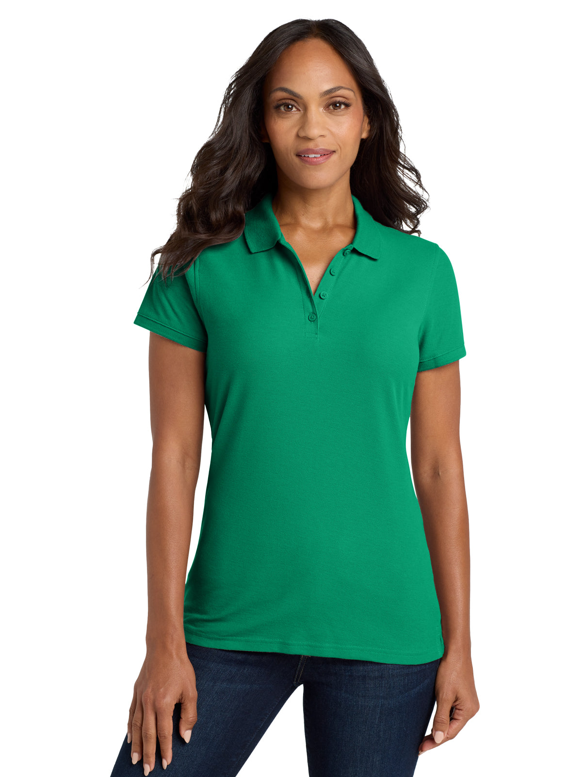 Women's Classic Pique Polo Shirt - L100 - Bright Kelly Green