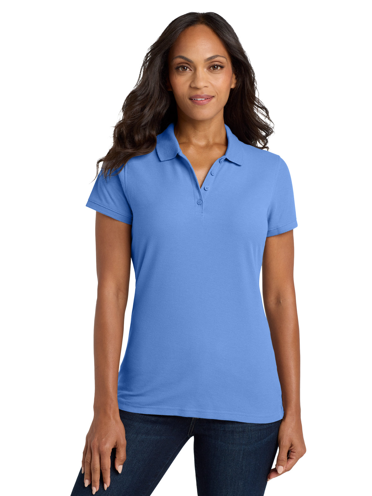Women's Classic Pique Polo Shirt - L100 - Carolina Blue