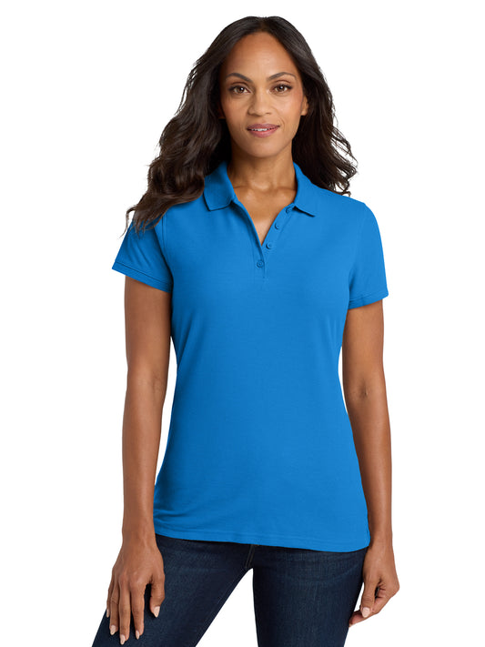 Women's Classic Pique Polo Shirt - L100 - Coastal Blue