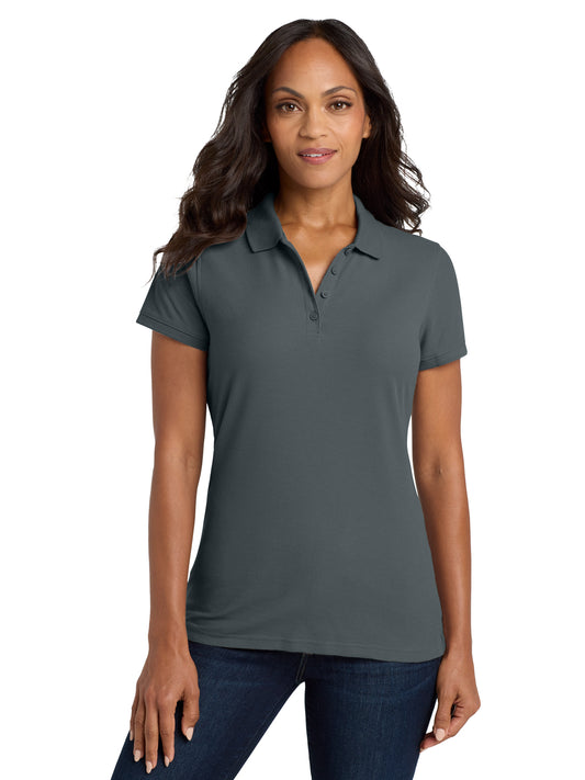 Women's Classic Pique Polo Shirt - L100 - Graphite