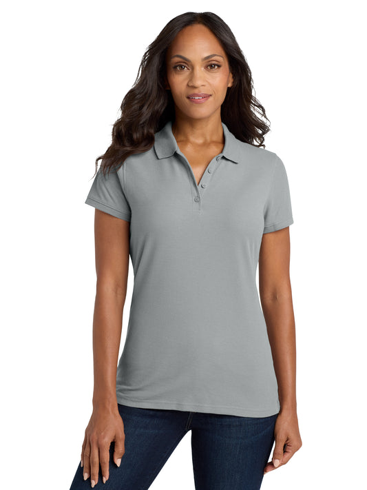 Women's Classic Pique Polo Shirt - L100 - Gusty Grey