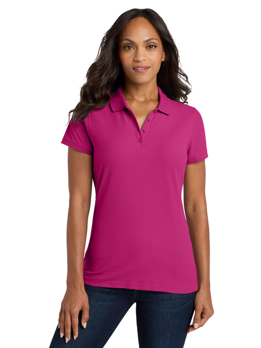 Women's Classic Pique Polo Shirt - L100 - Pink Azalea