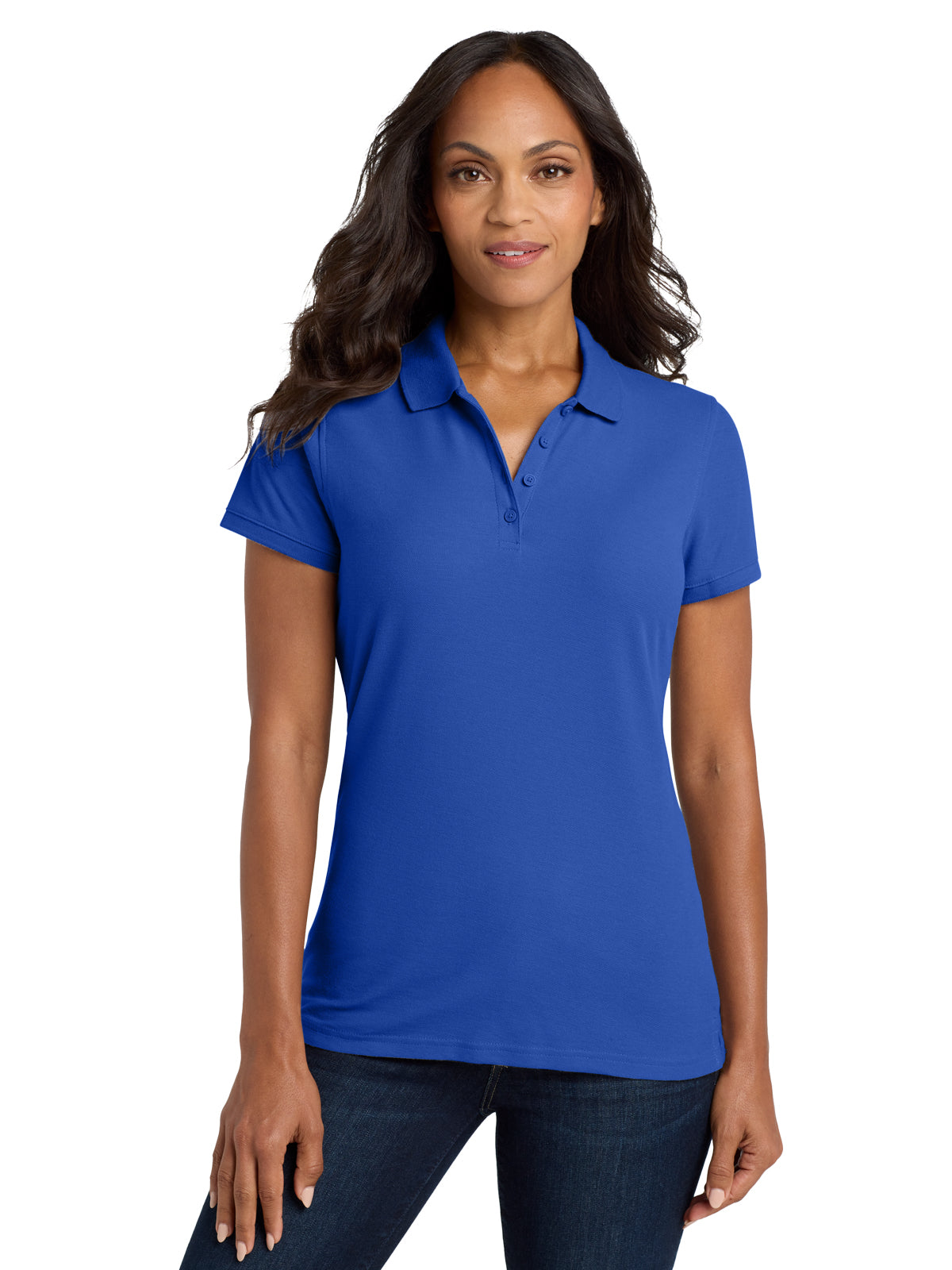 Women's Classic Pique Polo Shirt - L100 - True Royal