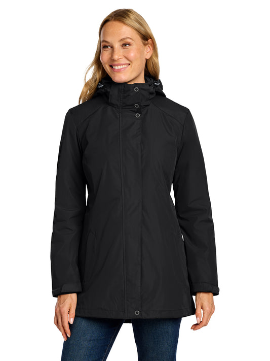Women's 2-Pocket All-Weather Jacket - L123 - Black